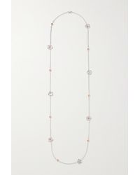 Buccellati Gardenia Sterling Silver And Pink Gold Vermeil Sapphire Necklace - Metallic