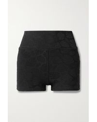 TWENTY MONTREAL Monstera Stretch-jacquard Shorts - Black