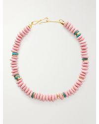 Lizzie Fortunato - Laguna-Plated Beaded Necklace - Lyst