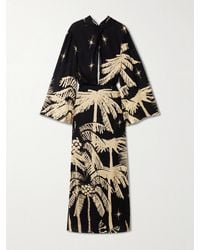 Johanna Ortiz - Primera Vez Cutout Printed Silk-Georgette Maxi Dress - Lyst