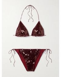 Oséree - Marilyn Microkini Sequined Triangle Bikini - Lyst