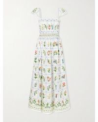 FARM Rio - Tropical Porcelain Printed Cotton-Poplin Maxi Dress - Lyst