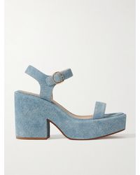 Gabriela Hearst - Iman Suede Platform Sandals - Lyst