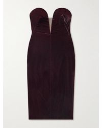 Tom Ford - Strapless Velvet Midi Dress - Lyst