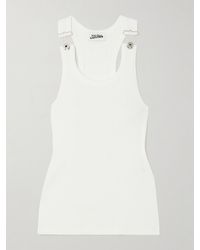 Jean Paul Gaultier - Ribbed Buckled Cotton Tank - Lyst