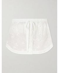 Kiki de Montparnasse - Simone Broderie Anglaise Cotton Mini Skirt - Lyst