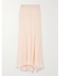 Chloé - Jupe Longue En Mousseline De Soie Biologique - Lyst