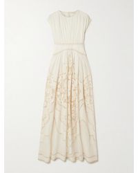 Zimmermann - Daylight Midikleid Aus Leinen Mit Lochstickerei - Lyst