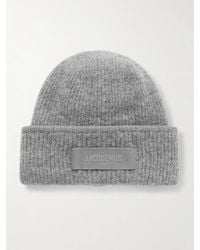 Jacquemus - Le Bonnet Grosgrain-Trimmed Ribbed-Knit Beanie - Lyst