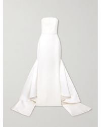 Solace London - Jodi Strapless Crepe And Satin-twill Gown - Lyst