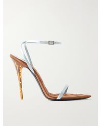 Saint Laurent - Ivresse 110 Crystal-Embellished Satin Sandals - Lyst