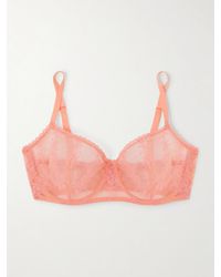 Eres - Fleur Du Sel Embroidered Stretch-Tulle Underwired Soft-Cup Bra - Lyst