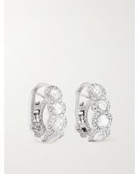 David Morris - 18-Karat Diamond Hoop Earrings - Lyst