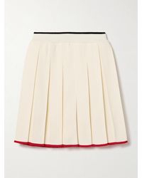 Thom Browne - Pleated Wool-Blend Mini Skirt - Lyst
