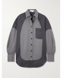 Stella McCartney - Oversized Paneled Wool-Twill Shirt - Lyst