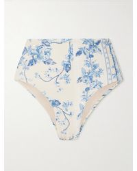 Agua Bendita - Bougainvillea Bead-Embellished Floral-Print Recycled Bikini Bottoms - Lyst