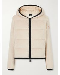 Moncler - Hooded Quilted Padded Plush Down Ski Jacket - Lyst