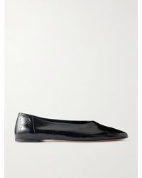 TOTEME - Crinkled Patent-Leather Ballet Flats - Lyst