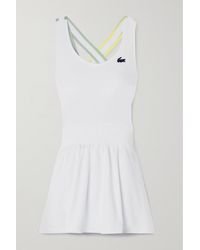 Lacoste Tennis-kleid Aus Stretch-jersey Mit Applikation - Weiß