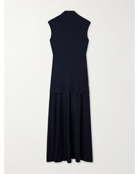 Jil Sander - Layered Jersey Turtleneck Maxi Dress - Lyst