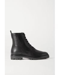 Vince Cabria Lug Leather Ankle Boots - Black