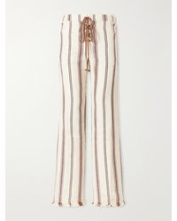 Alix Of Bohemia - Cooper Striped Cotton And Linen-Blend Wide-Leg Pants - Lyst