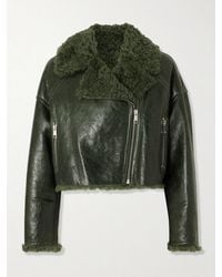 Yves Salomon - Cropped Shearling Jacket - Lyst