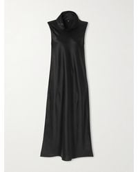 Leset - Barb Satin Midi Dress - Lyst