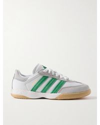 adidas Originals - Samba Mn Suede-Trimmed Leather Sneakers - Lyst