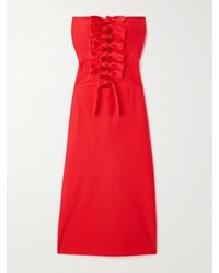 Coperni - Strapless Knotted Cutout Stretch-Jersey Midi Dress - Lyst