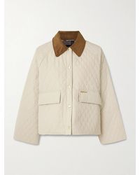 Barbour - Kirby Cotton Corduroy-Trimmed Quilted Shell Jacket - Lyst