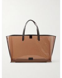 STAUD - Christos Large Leather-Trimmed Pvc Tote - Lyst