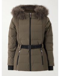 Yves Salomon - Daunen-Skijacke Aus Shell Mit Gürtel - Lyst