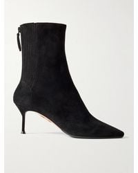 Aquazzura - Saint Honoré 65 Suede Ankle Boots - Lyst