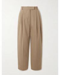 Frankie Shop - Bea Pleated Crepe Tapered-Leg Pants - Lyst