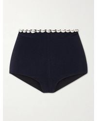 SARA CRISTINA - Embellished Jersey Bikini Briefs - Lyst