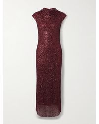 Jonathan Simkhai - Zaria Embellished Draped Mesh Midi Dress - Lyst