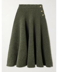 Bottega Veneta - Wool-Blend Bouclé Midi Skirt - Lyst