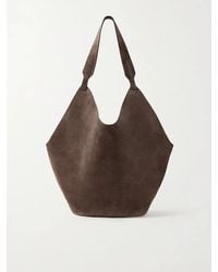 KHAITE - Lotus Medium Suede Tote - Lyst