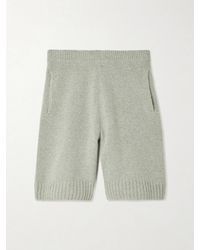 AURALEE - Mélange Cashmere And Silk-Blend Shorts - Lyst