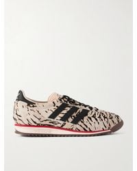adidas Originals - Sl 72 Og Leather-Trimmed Zebra-Print Calf Hair Sneakers - Lyst