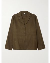 TOTEME - Embroidered Modal-Twill Shirt - Lyst