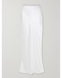 Michael Lo Sordo - Crystal-Embellished Silk-Satin Maxi Skirt - Lyst