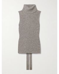 Proenza Schouler - Ember Ärmelloser Rollkragenpullover Aus Gerippter Wolle Mit Bändern - Lyst