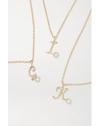 STONE AND STRAND Alphabet 9-karat Gold Pearl Necklace - Metallic
