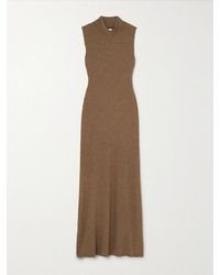 Leset - Lauren Stretch-Jersey Turtleneck Maxi Dress - Lyst