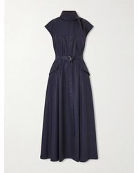 Adam Lippes - Akane Belted Tie-Detailed Cotton-Poplin Maxi Dress - Lyst