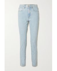 SLVRLAKE Denim + Net Sustain Roxy Organic High-rise Slim-leg Jeans - Blue