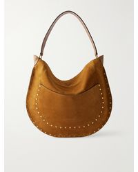 Isabel Marant - Oskan Embellished Suede Shoulder Bag - Lyst