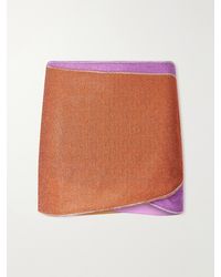 Oséree - Lumière Double Metallic Lurex Mini Skirt - Lyst